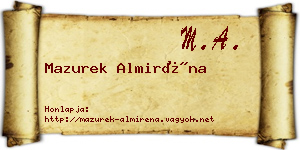 Mazurek Almiréna névjegykártya